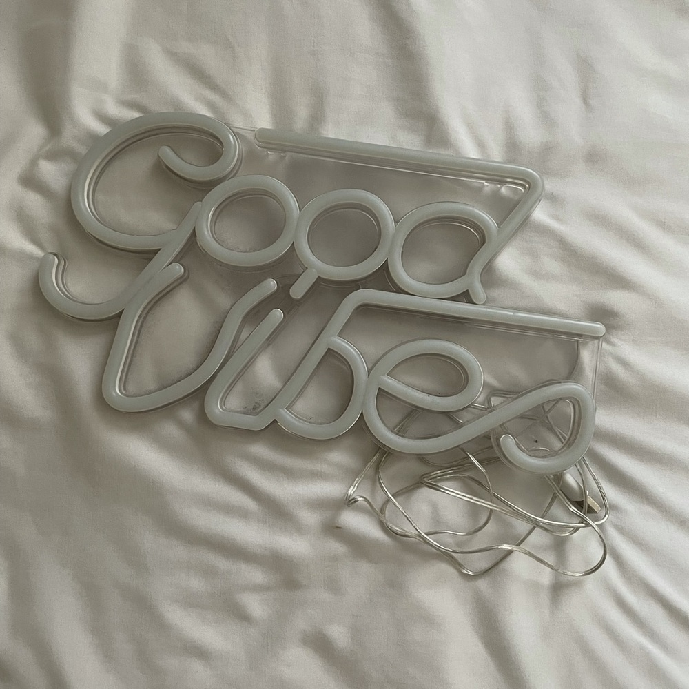 Good vibes neon sign